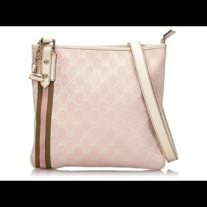 Gucci Pink GG Canvas Jolicoeur Crossbody Bag